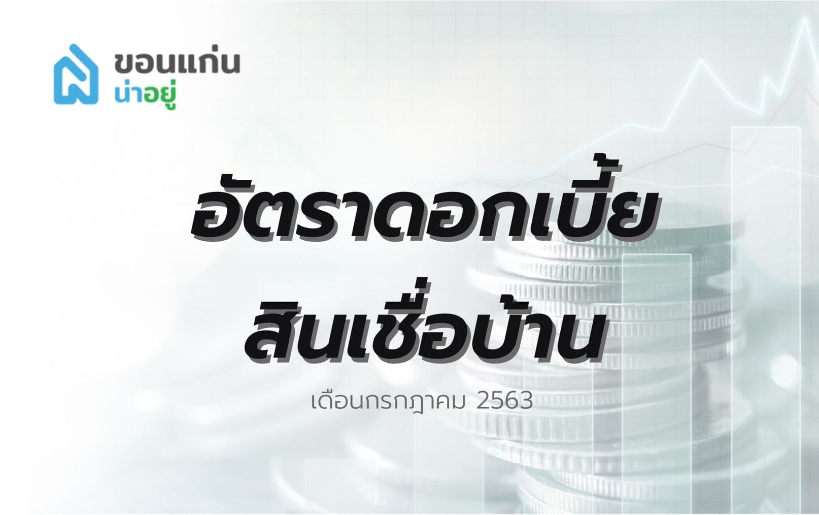 อัตราดอกเบี้ยสินเชื่อบ้าน เดือน กรกฎาคม 2563