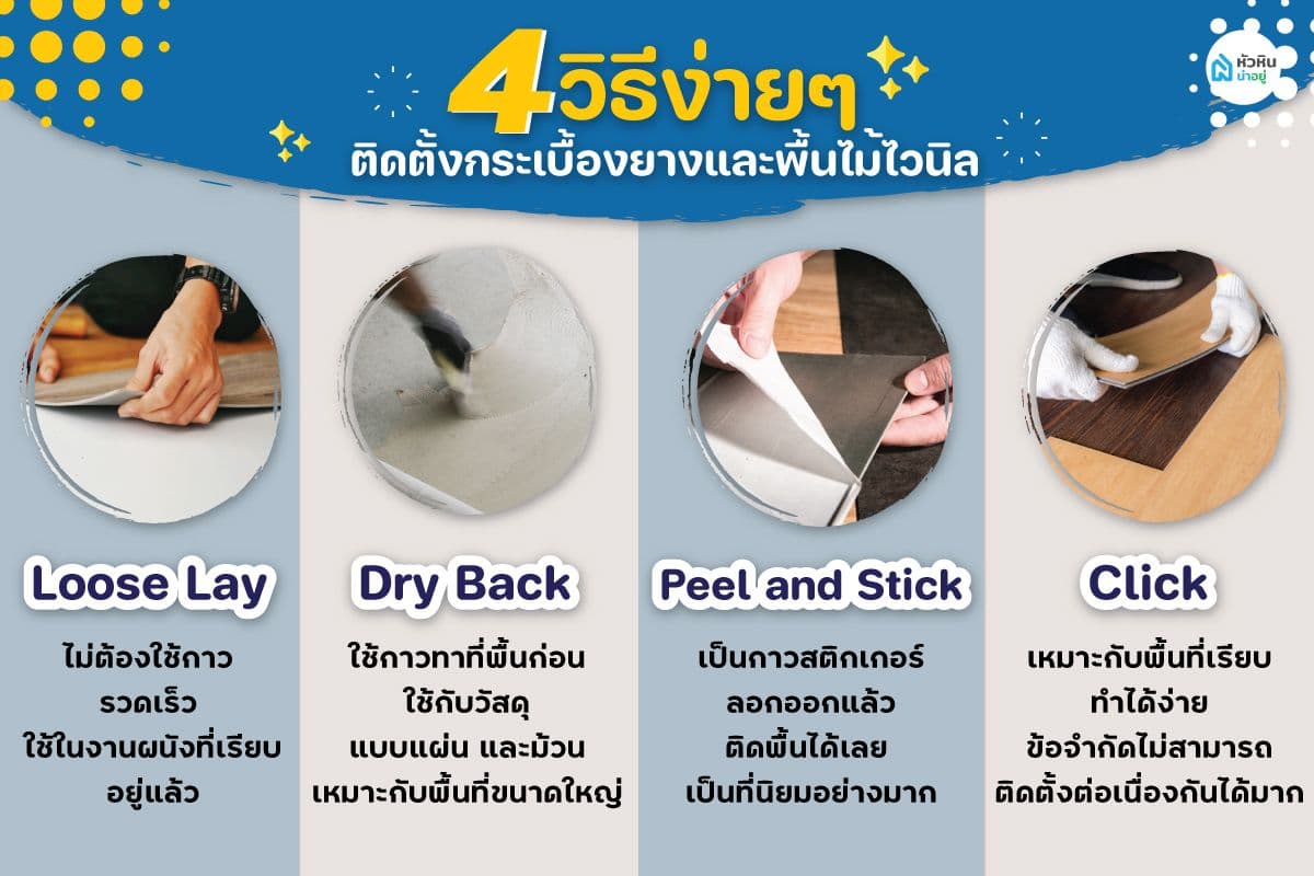 4 วิธี ปูพื้นกระเบื้องยางและพื้นไม้ไวนิลง่ายๆ ไม่ต้องง้อช่าง