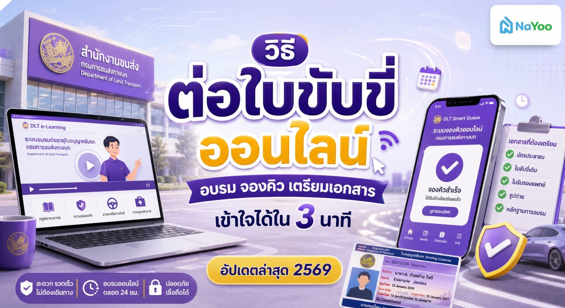 อยากต่อใบขับขี่ออนไลน์มีขั้นตอนอย่างไรบ้าง?