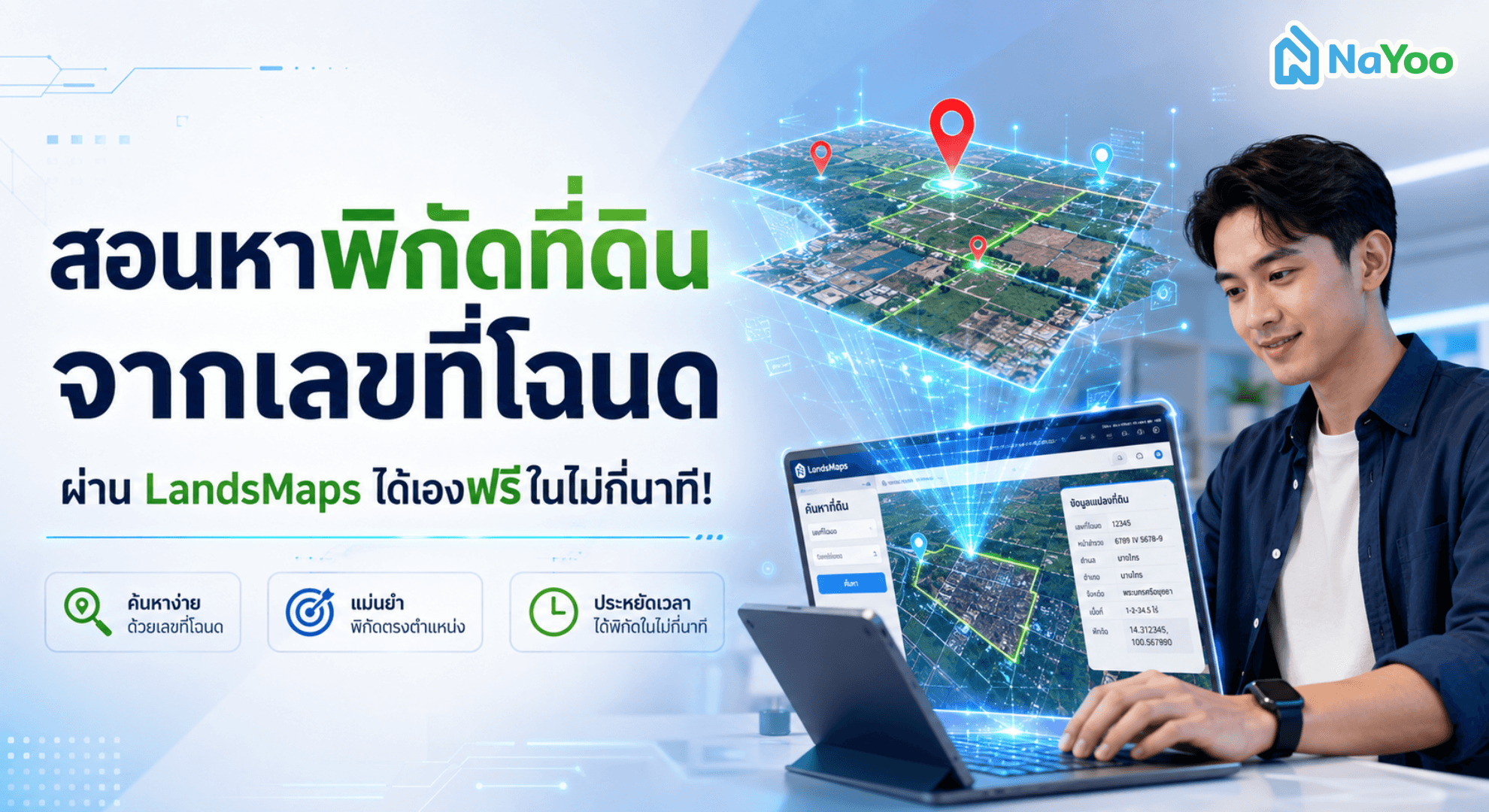 หาพิกัดที่ดิน จากเลขที่โฉนดได้ยังไง? คู่มือใช้งาน LandsMaps ฉบับเข้าใจง่าย