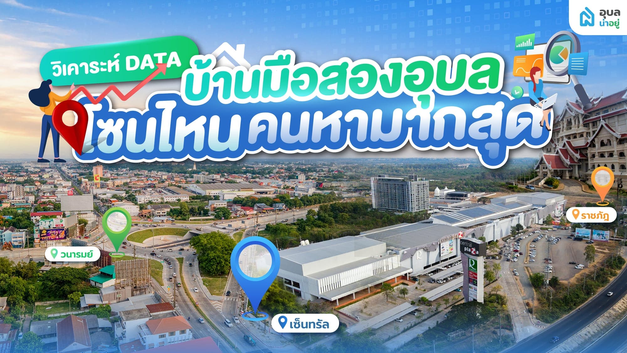 วิเคราะห์ insight DATA บ้านมือสองอุบล โซนไหนคนค้นหามากที่สุด