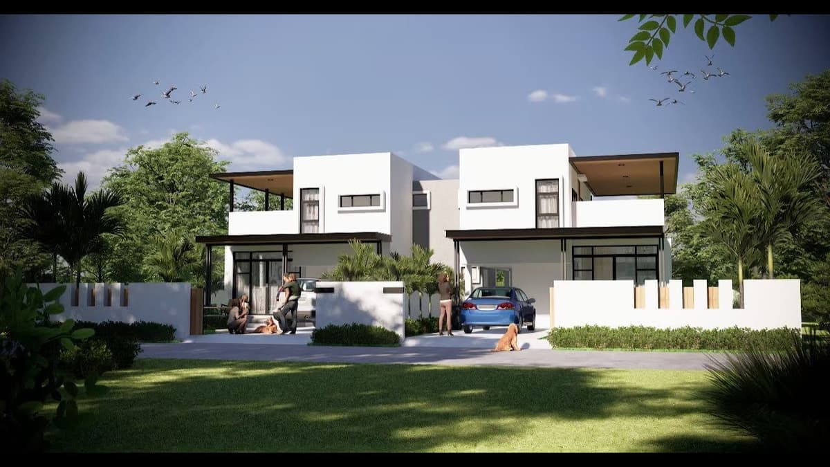 โม-เด-โอ้ บ้านแฝดสไตล์บ้านเดี่ยว ใกล้ห้วยวังนอง อุบลราชธานี บ้านมีสไตล์ ในสิ่งแวดล้อมที่คุณจะหลงรัก