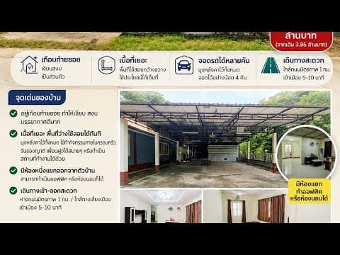 บ้านชั้นเดียวเนื้อที่เยอะ+พร้อมใช้สอยได้ทันที เกือบท้ายซอย เงียบสงบบรรยากาศดี บ้านจั่น เมืองอุดรธานี