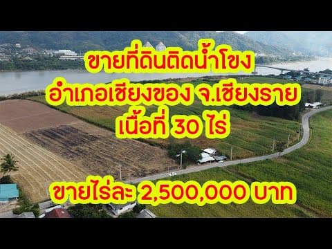 ขายที่ดินติดน้ำโขง เนื้อที่ 30 ไร่ สะพานมิตรภาพไทย-ลาว แห่งที่ 4 ประมาณ 3 กม. อำเภอเชียงของ