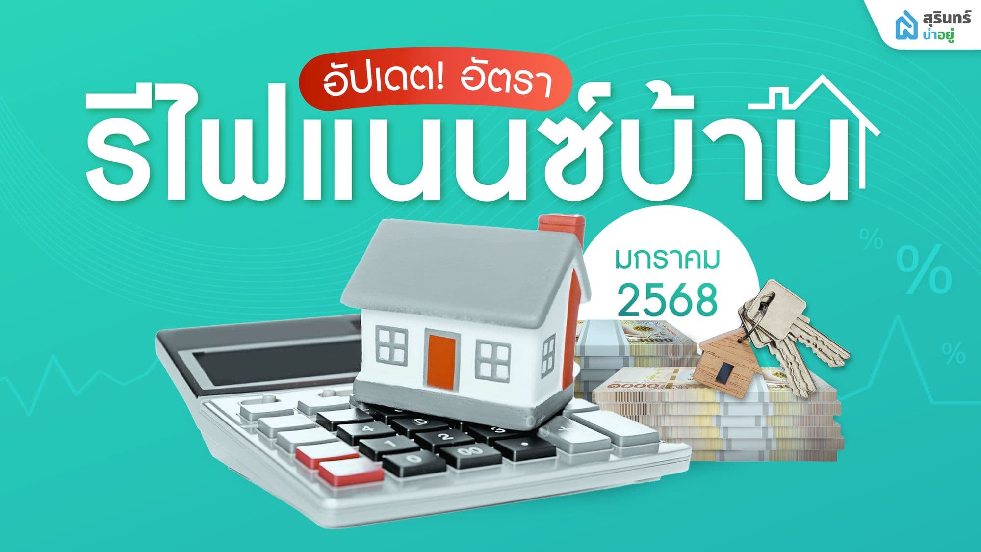 อัปเดต! ดอกเบี้ยรีไฟแนนซ์บ้าน สุรินทร์ 2568 มกราคม ทุกธนาคาร